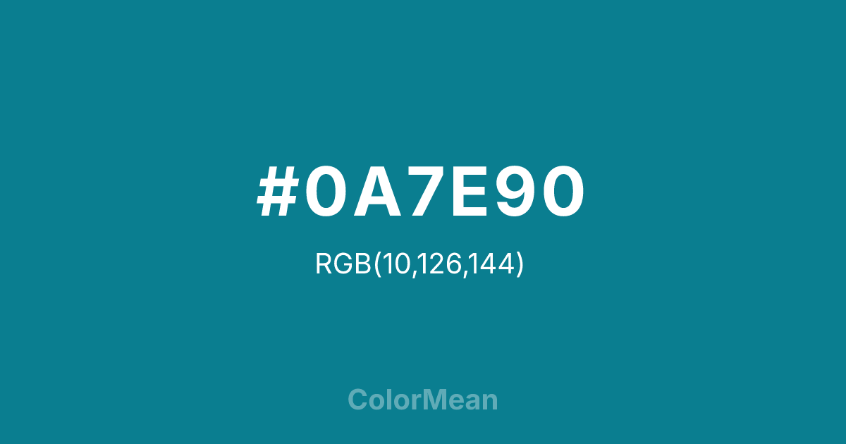 #0A7E90 color swatch