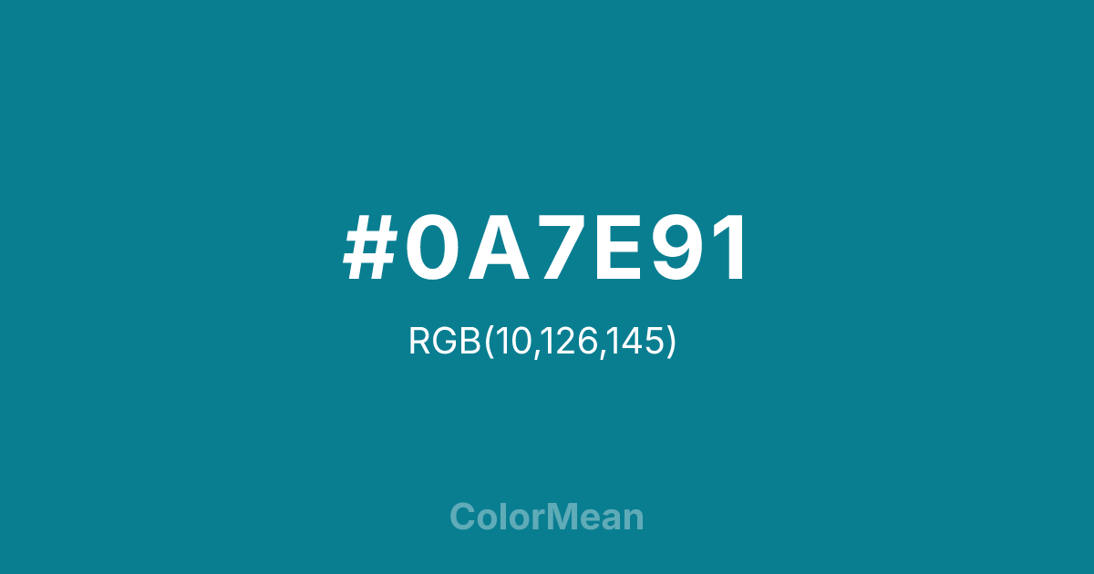 #0A7E91 color swatch