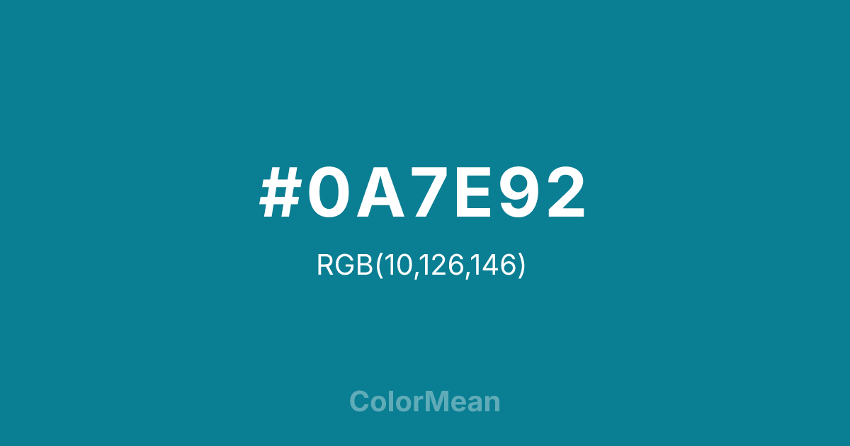 #0A7E92 color swatch