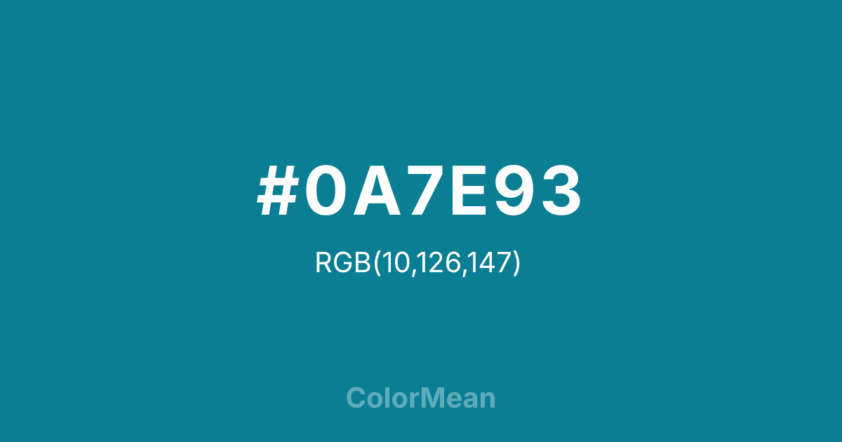 #0A7E93 color swatch