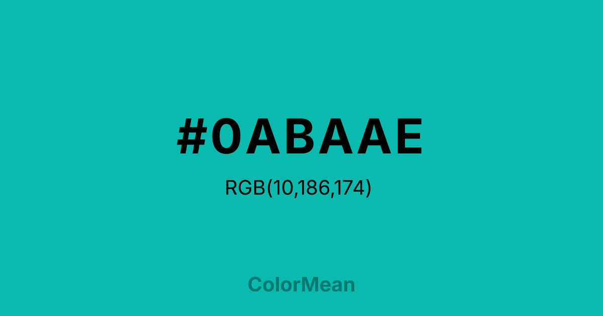 #0ABAAE color swatch