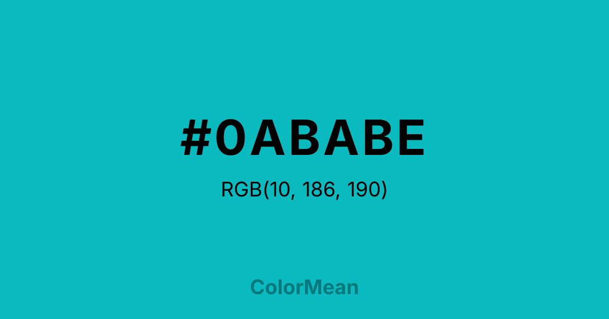 #0ABABE color swatch