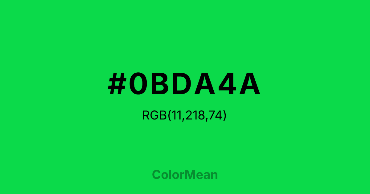 #0BDA4A color swatch