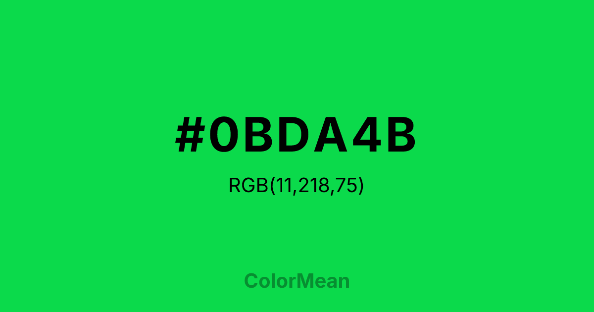 #0BDA4B color swatch