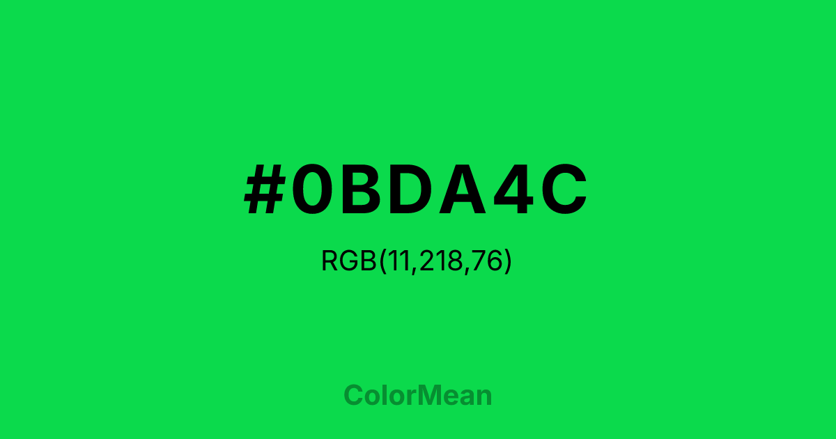 #0BDA4C color swatch