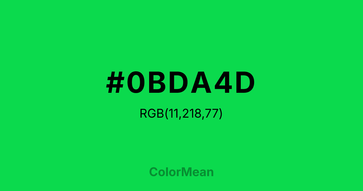 #0BDA4D color swatch