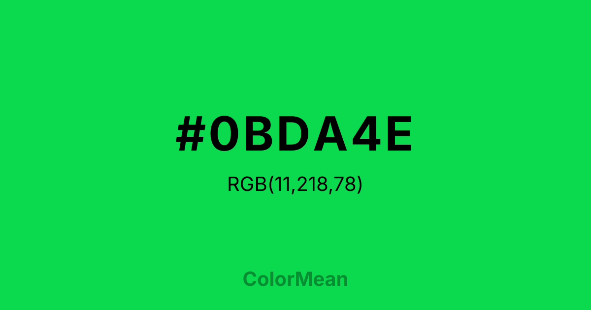 #0BDA4E color swatch
