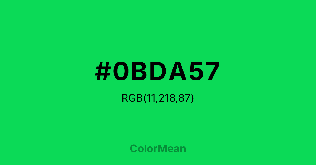 #0BDA57 color swatch