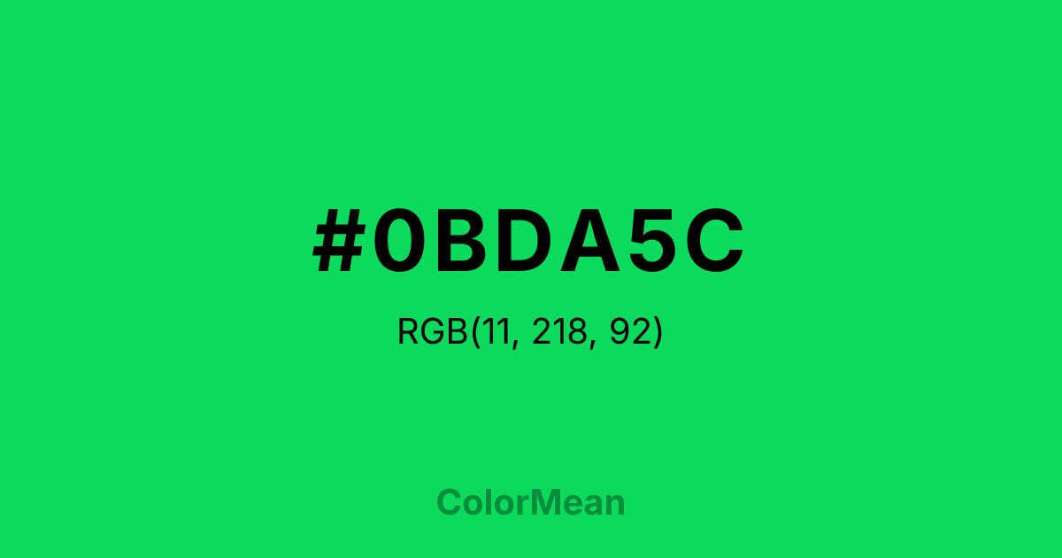 #0BDA5C color swatch