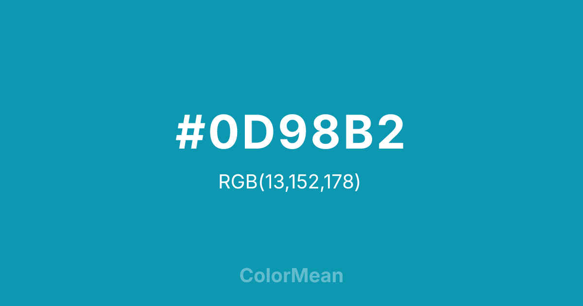 #0D98B2 color swatch
