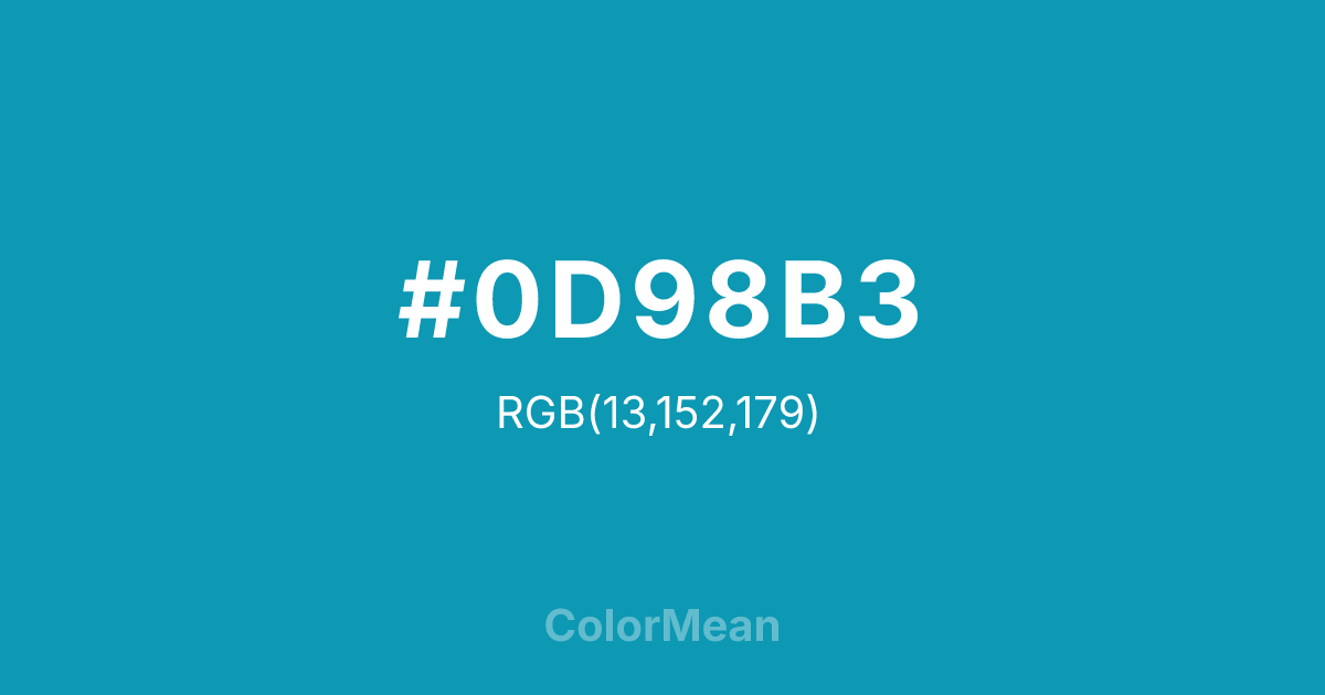 #0D98B3 color swatch