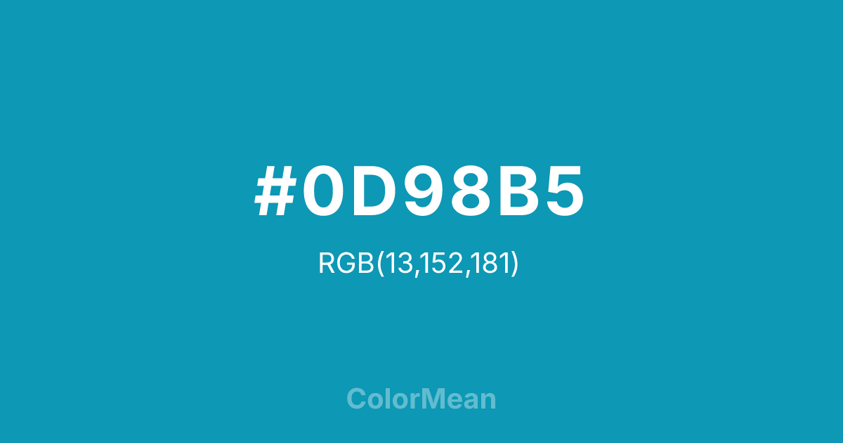#0D98B5 color swatch