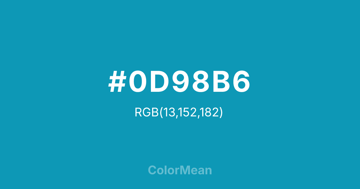 #0D98B6 color swatch