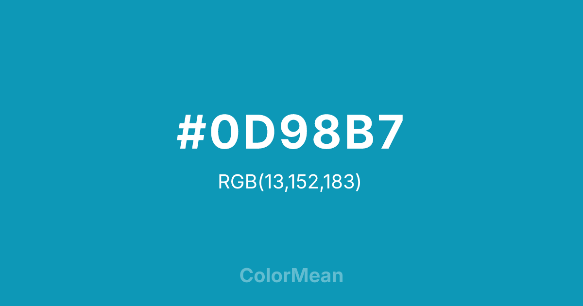 #0D98B7 color swatch