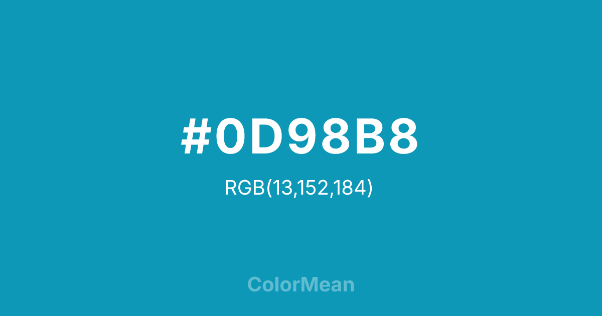 #0D98B8 color swatch