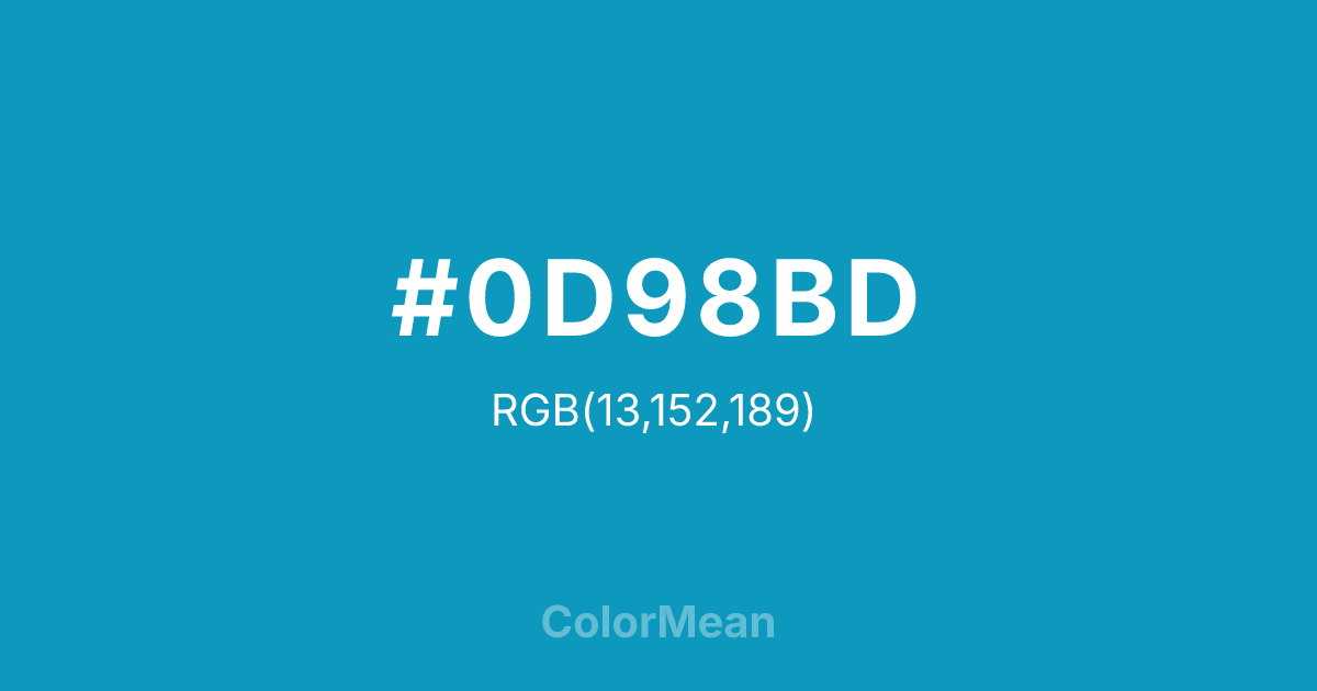 #0D98BD color swatch