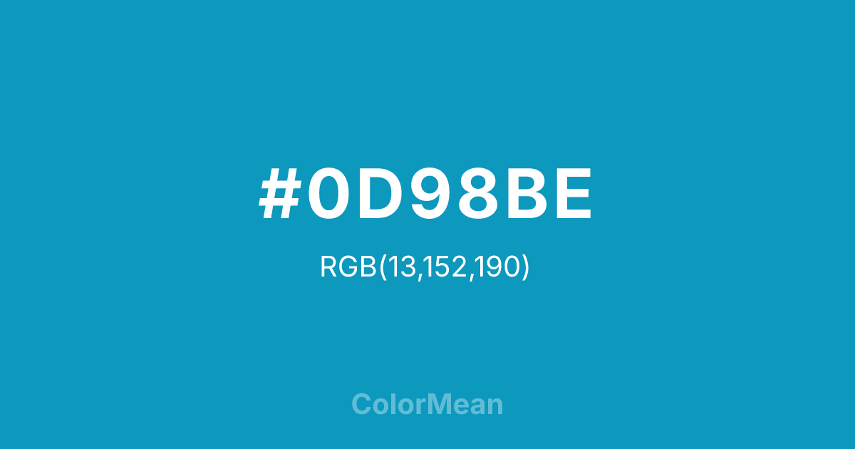 #0D98BE color swatch
