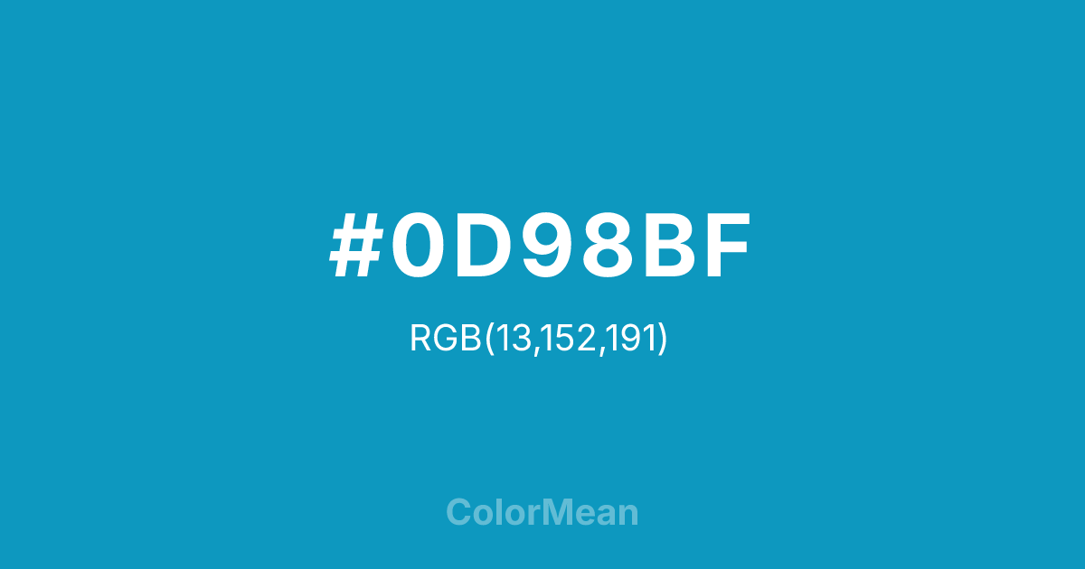 #0D98BF color swatch