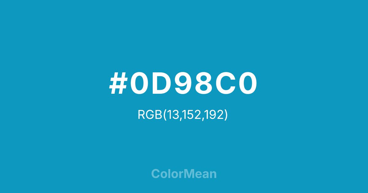 #0D98C0 color swatch
