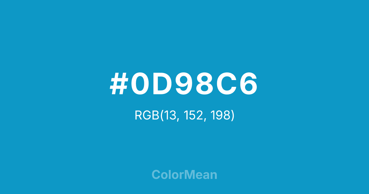 #0D98C6 color swatch