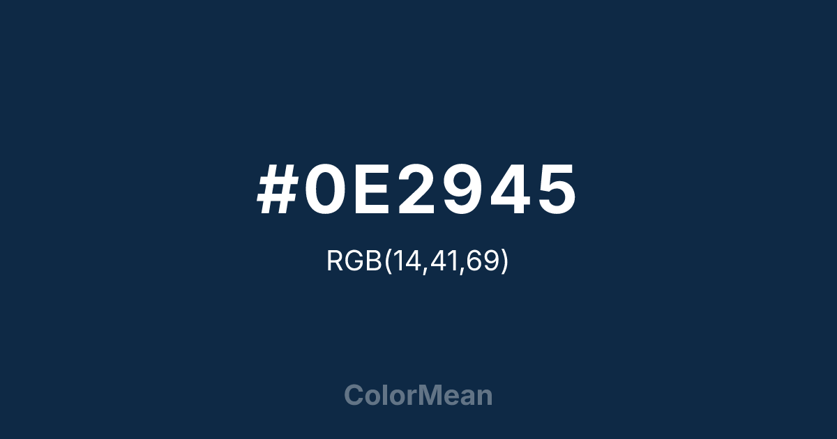 #0E2945 color swatch