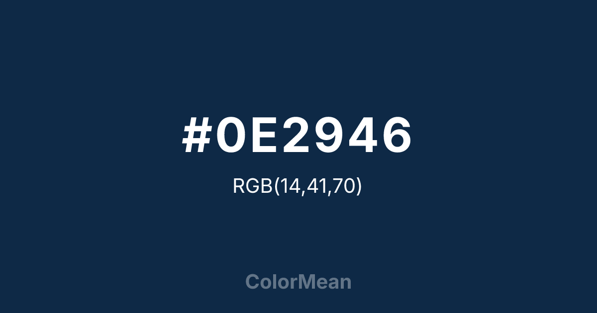 #0E2946 color swatch