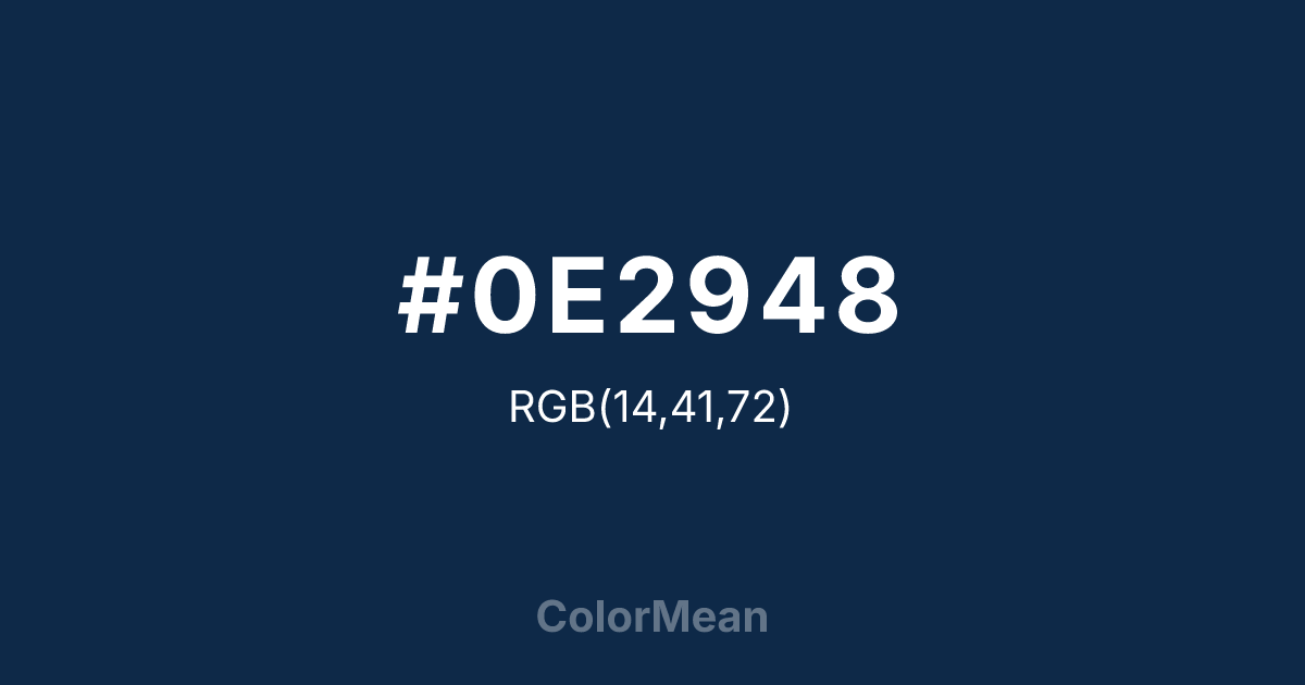 #0E2948 color swatch