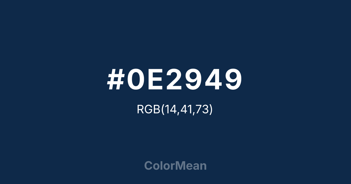 #0E2949 color swatch
