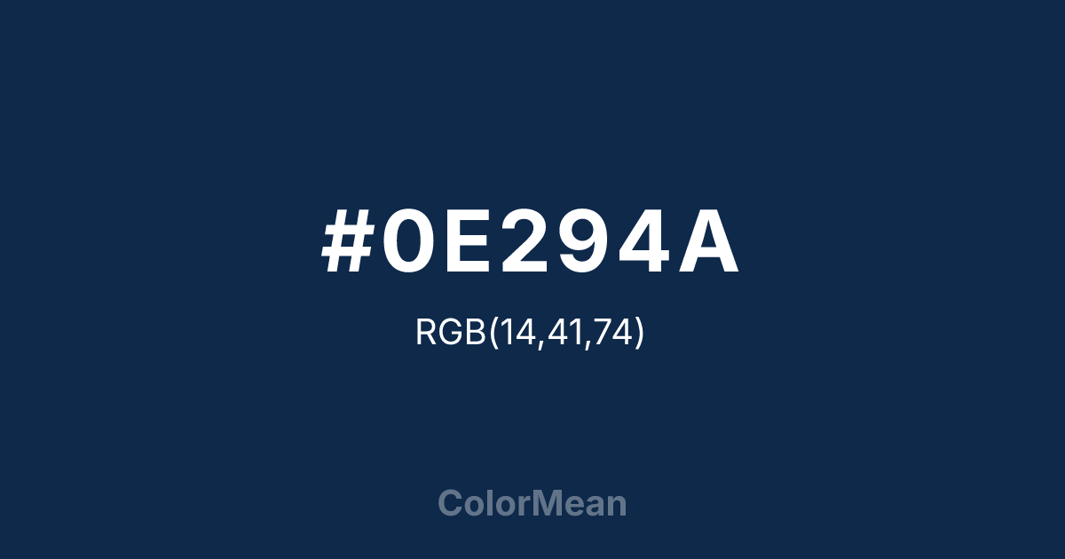 #0E294A color swatch
