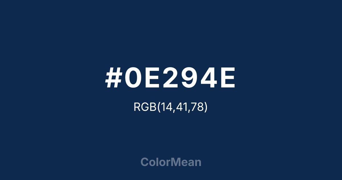 #0E294E color swatch