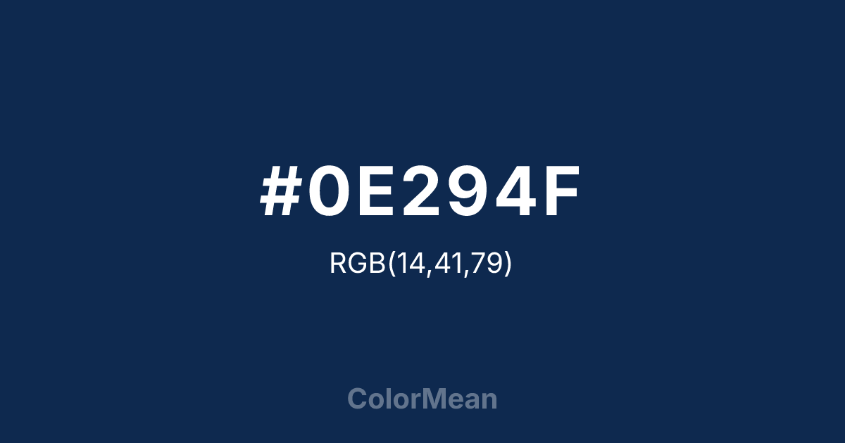 #0E294F color swatch