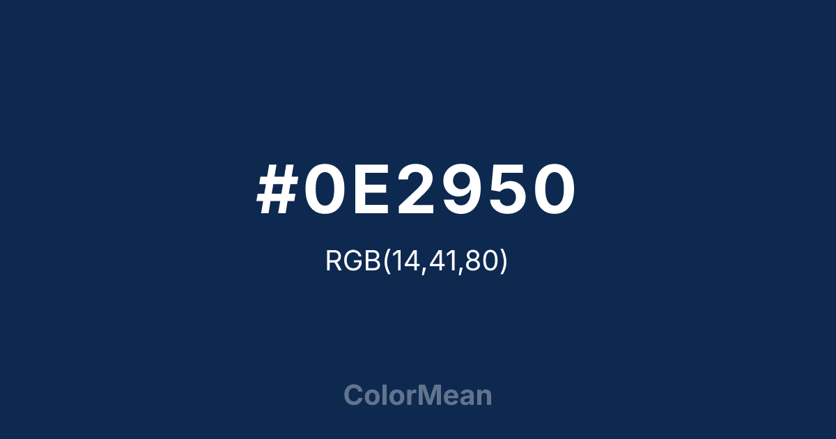 #0E2950 color swatch
