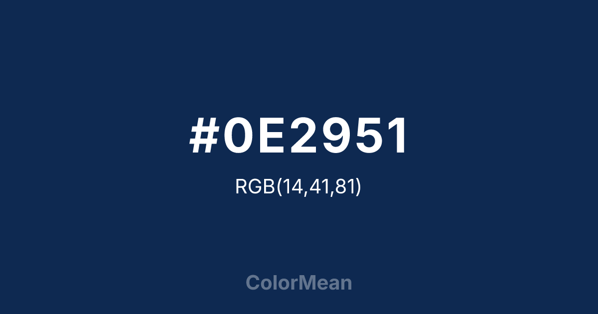 #0E2951 color swatch