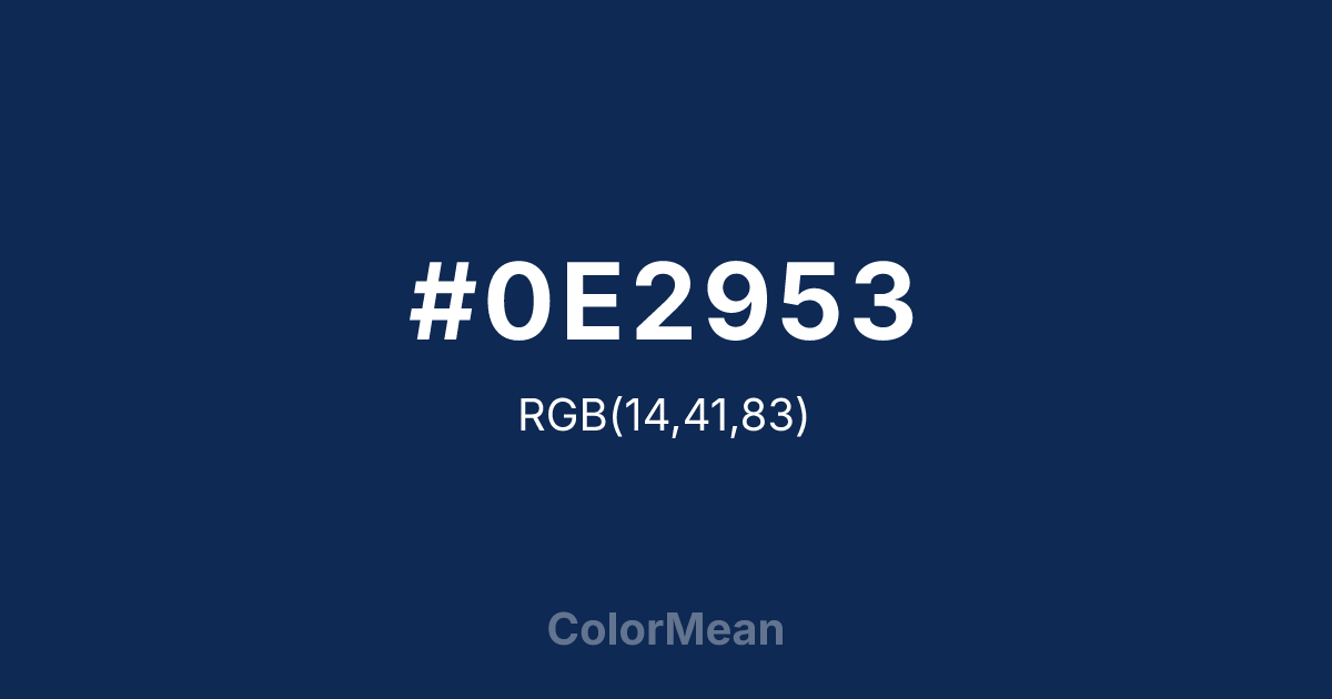 #0E2953 color swatch