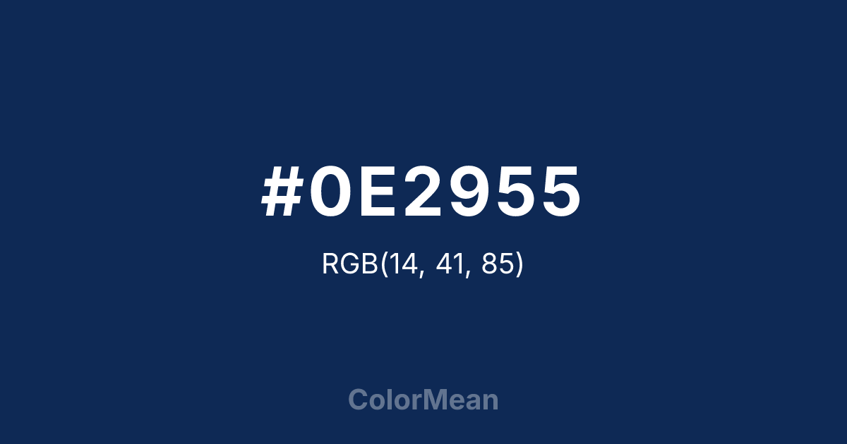 #0E2955 color swatch