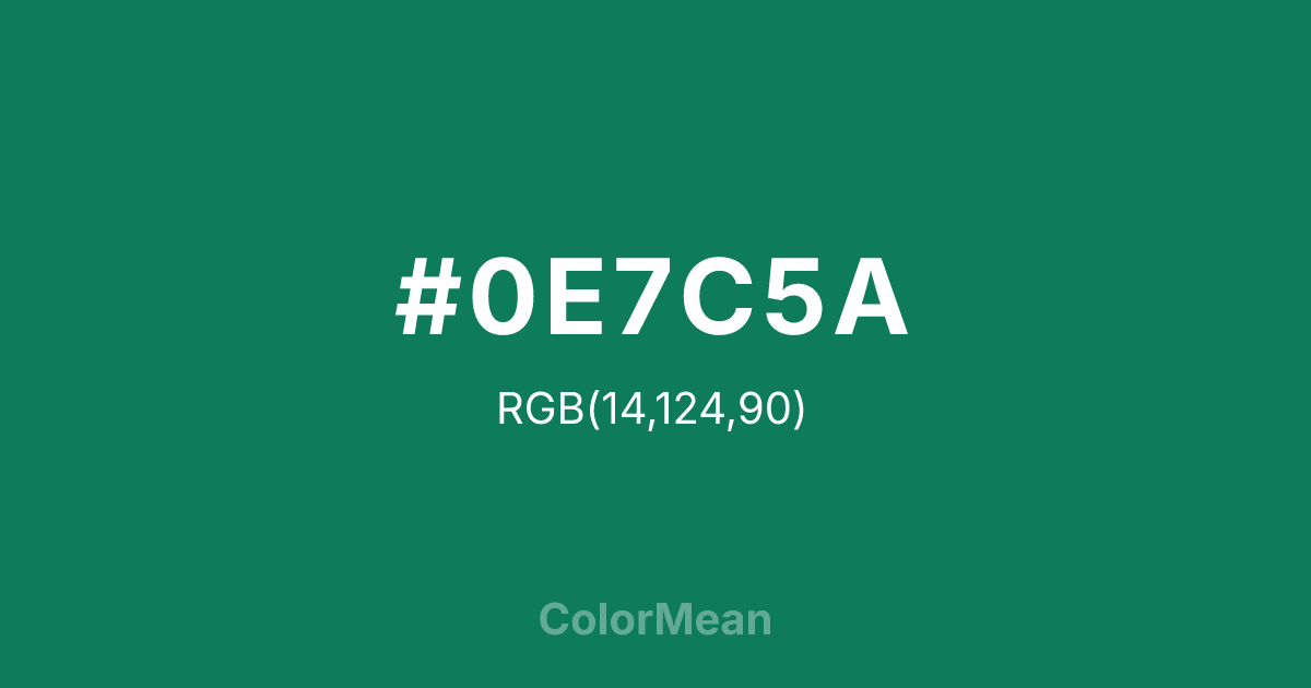 #0E7C5A color swatch