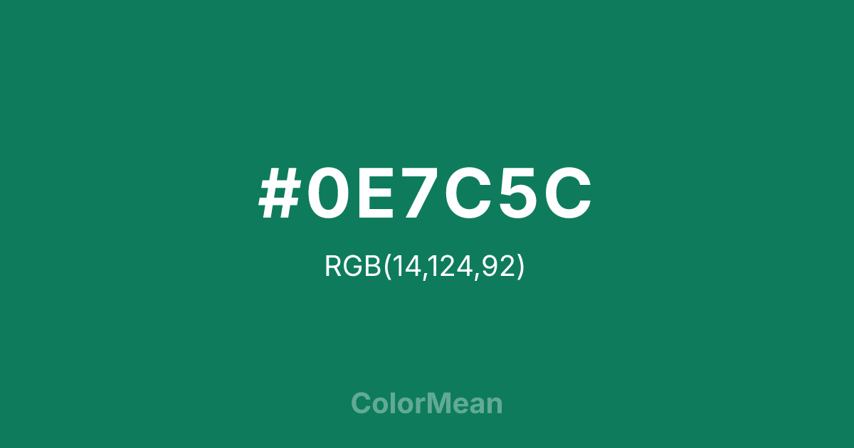 #0E7C5C color swatch