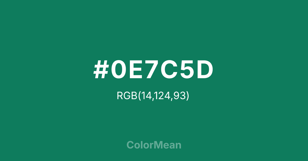 #0E7C5D color swatch