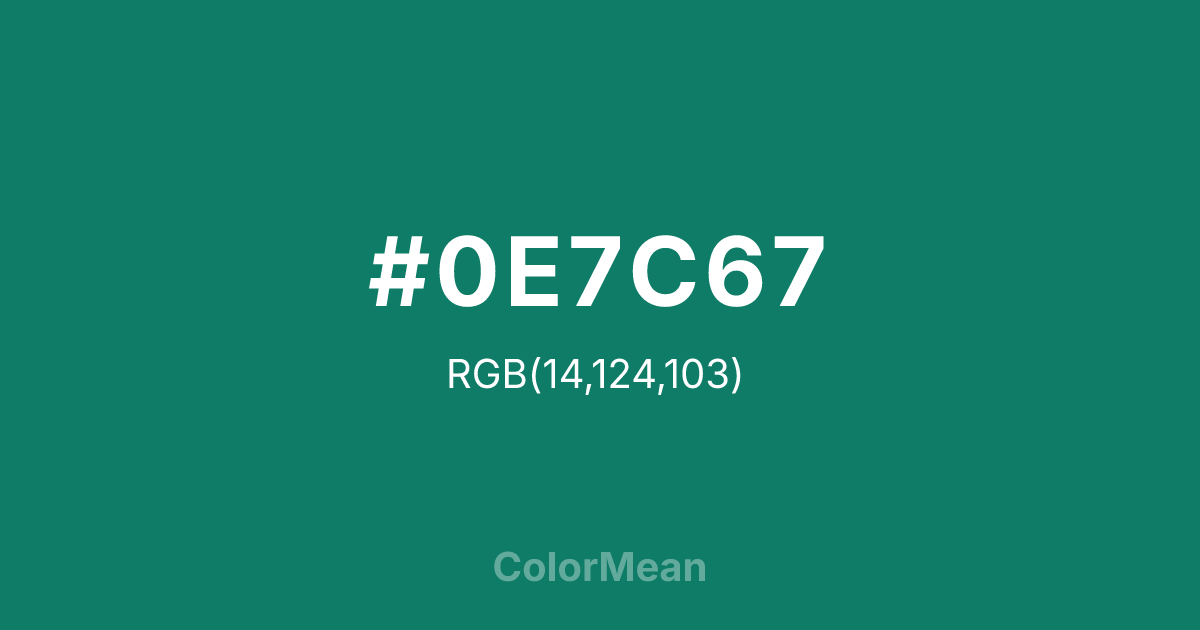 #0E7C67 color swatch