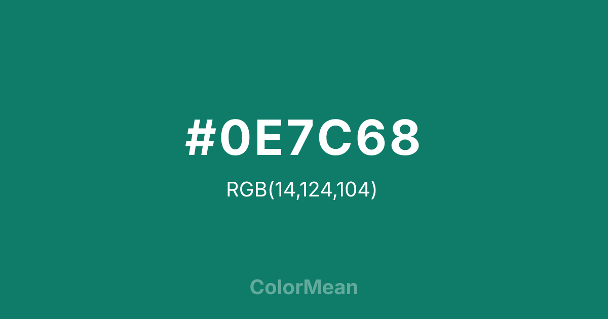 #0E7C68 color swatch