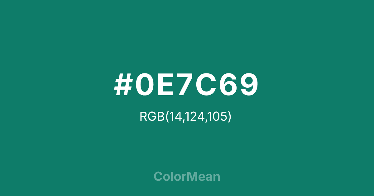 #0E7C69 color swatch