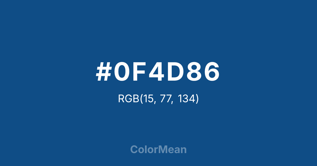 #0F4D86 color swatch