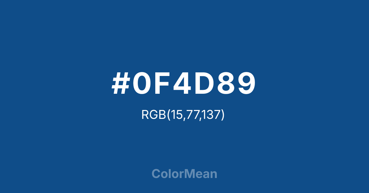 #0F4D89 color swatch