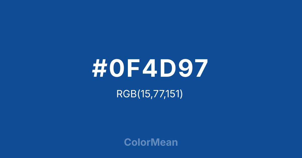 #0F4D97 color swatch