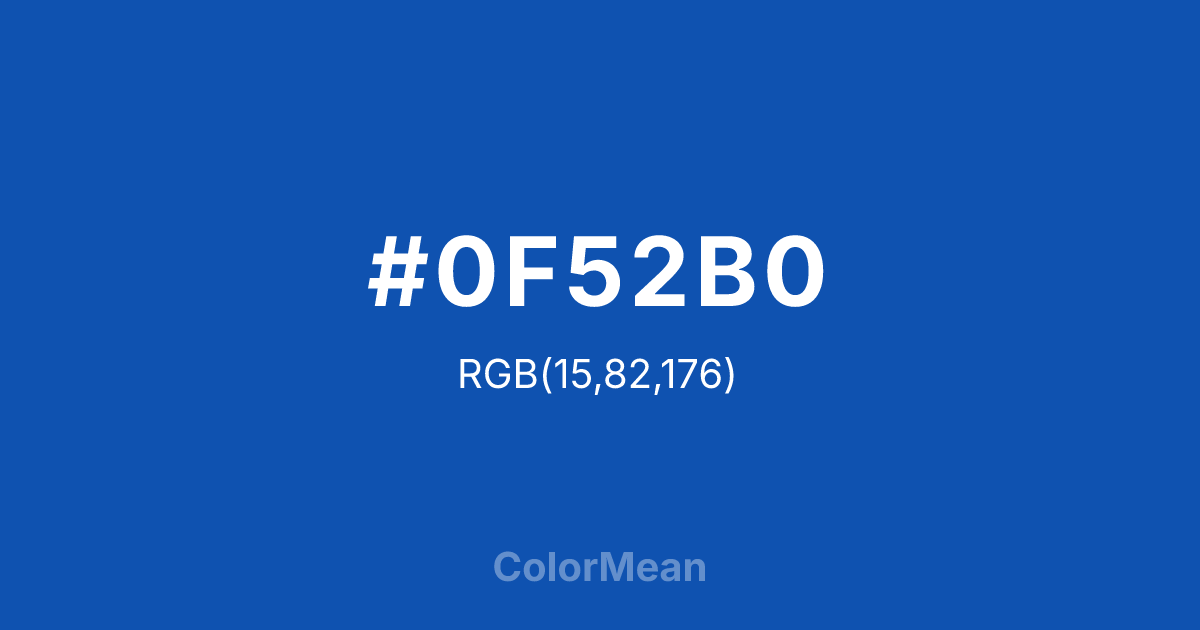 #0F52B0 color swatch