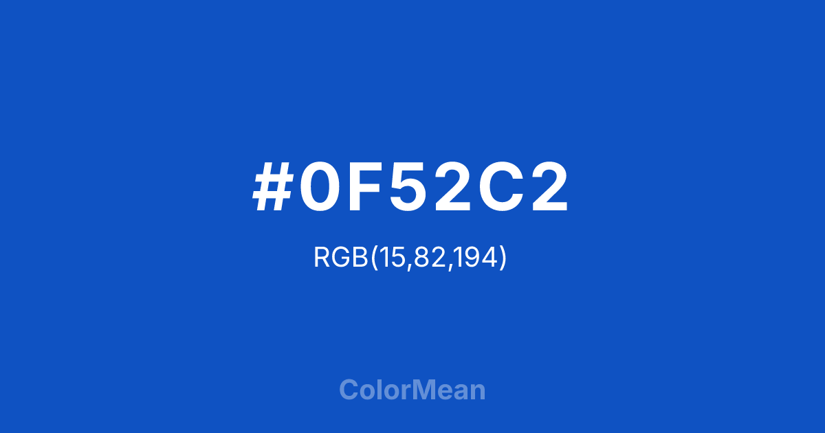 #0F52C2 color swatch