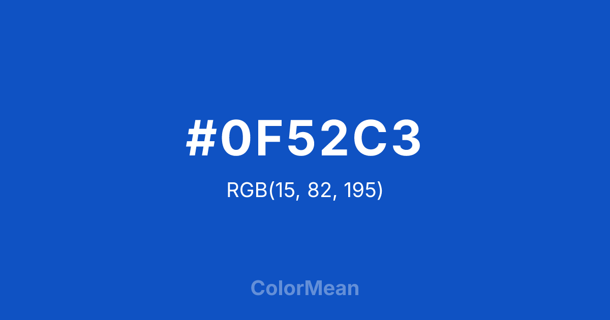 #0F52C3 color swatch