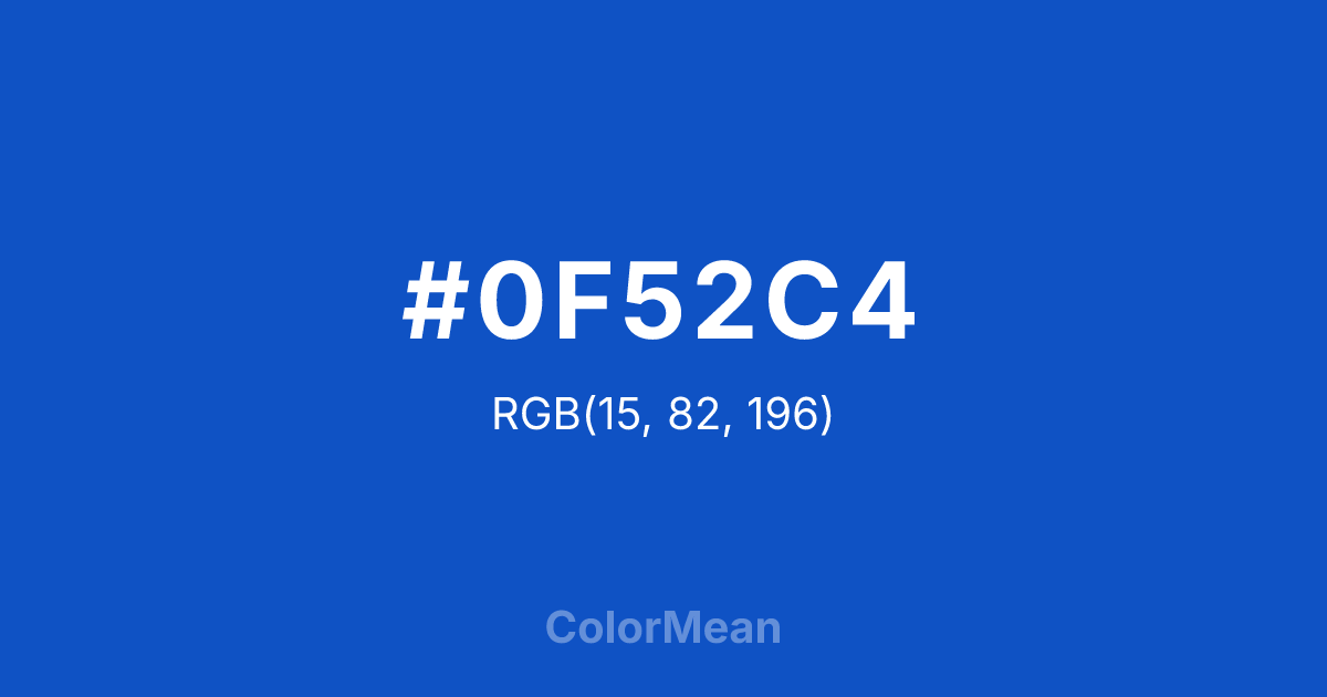 #0F52C4 color swatch