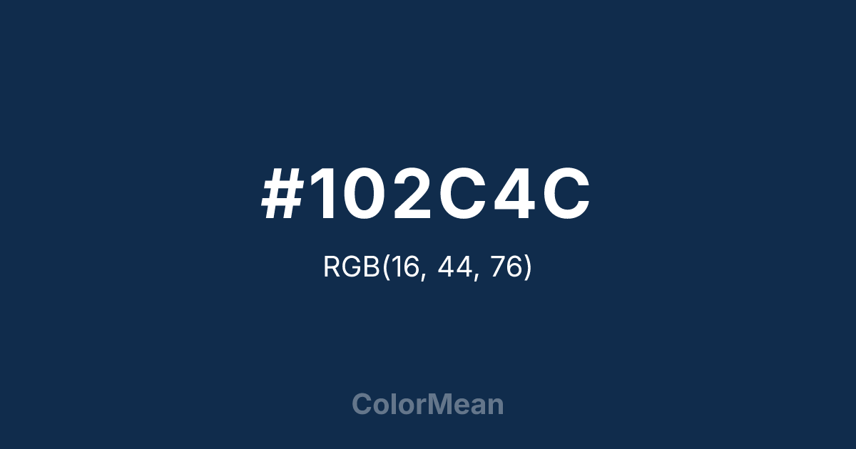 #102C4C color swatch