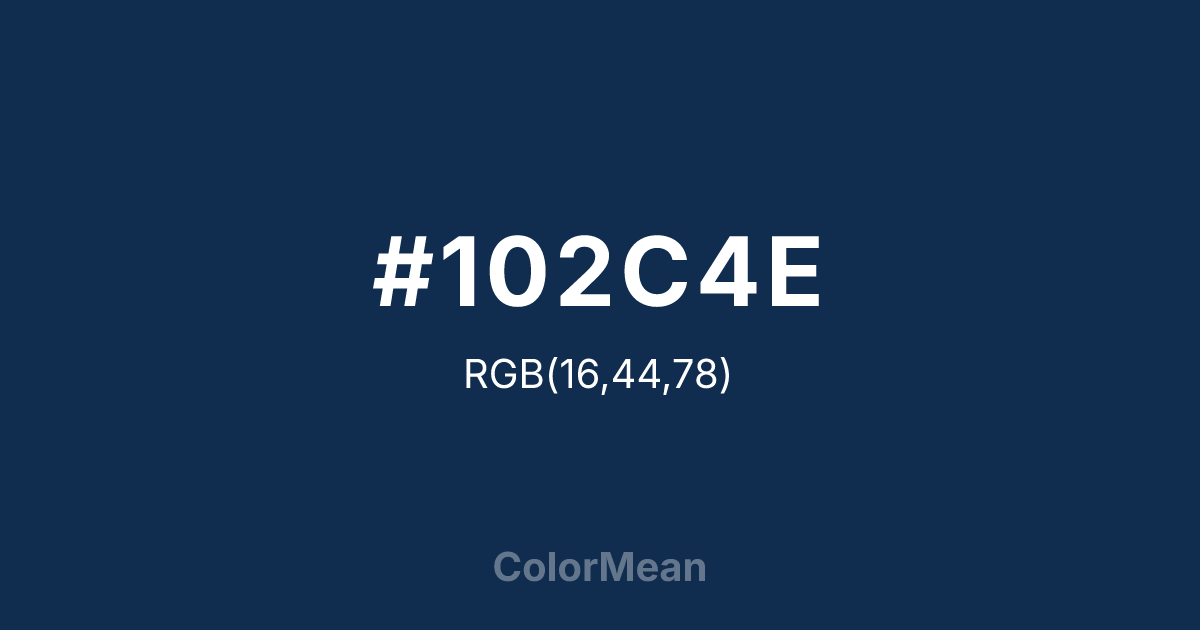 #102C4E color swatch